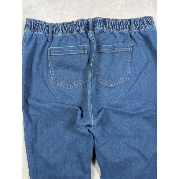 Knox Rose Jeans Womens Size XXL Denim Elastic Waist High Rise Straight Leg - Picture 11 of 11